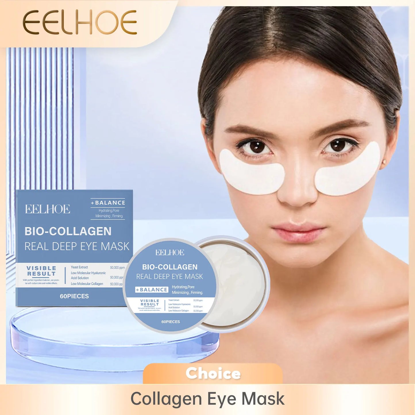 EELHOE Collagen Eye Masks – Dark Circles & Puffiness 60pc