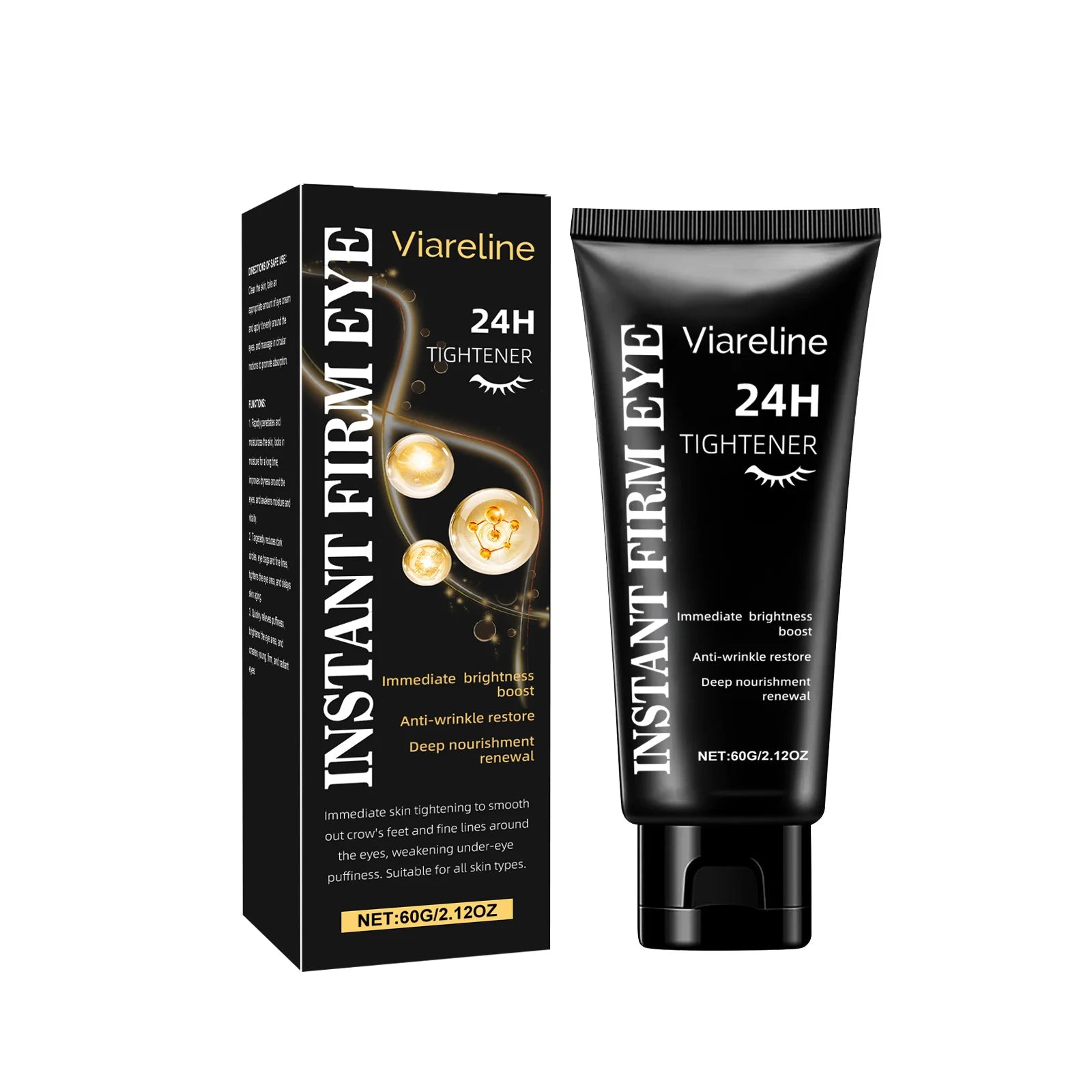 Firming Eye Cream Deep Nourishing Reduce Wrinkles Lifting Smoothing Remove Dark Circles Brightening Hydrating Eye Repair Cream Peaceful Pleasures Health and Wellness 60g boxed