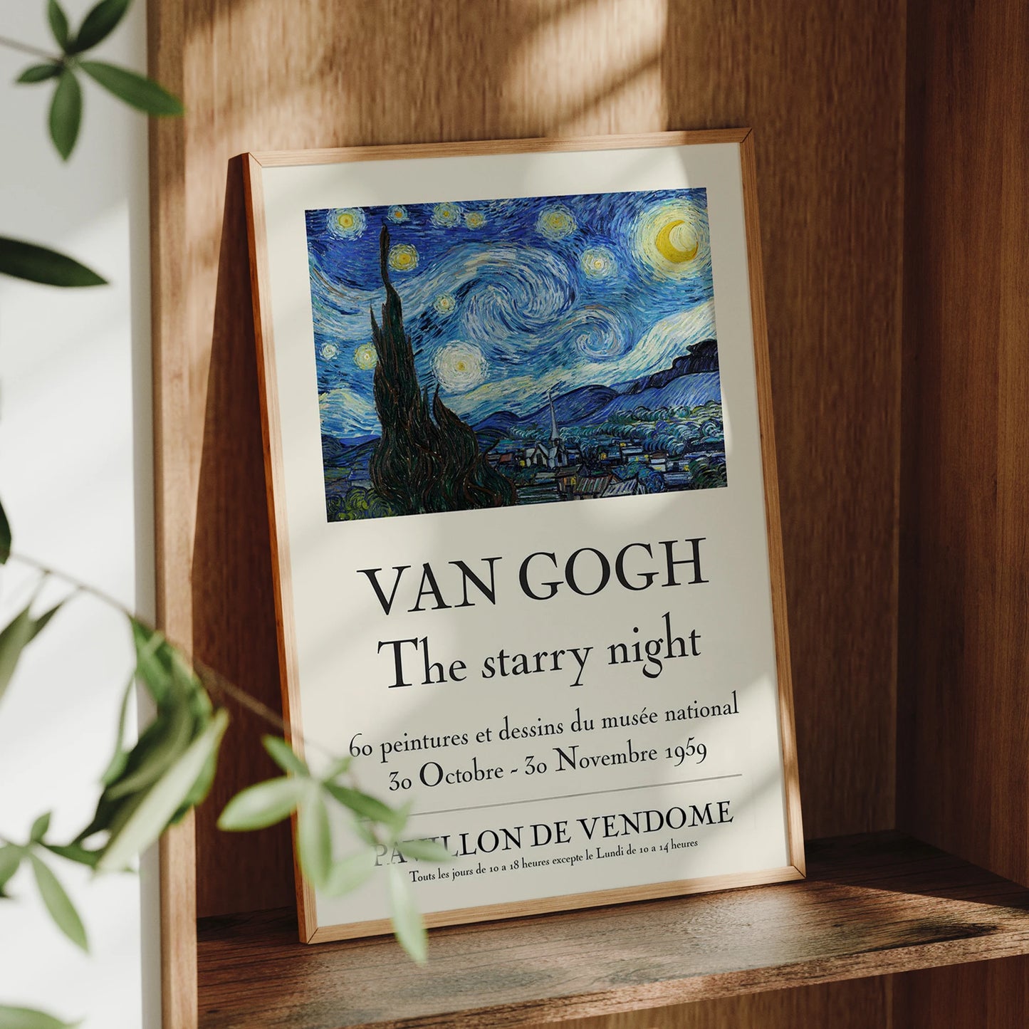 Van Gogh Starry Night Canvas Wall Art Print | Room Decor