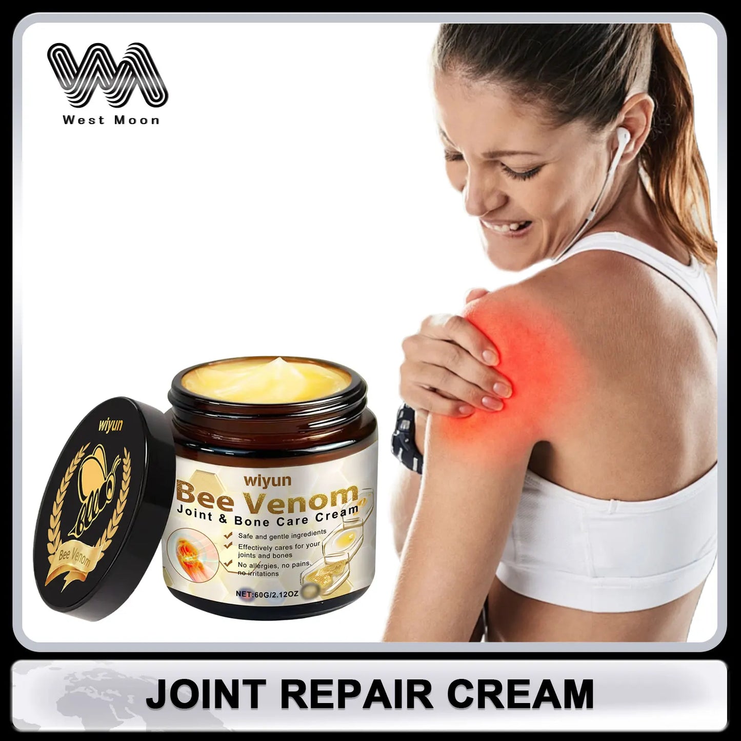 WIYUN Bee Venom Body Cream – Moisturizing & Soothing 60g