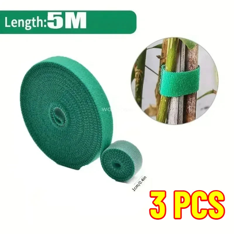 Self-Adhesive Nylon Plant Ties | Reusable Hook & Loop Garden Tape