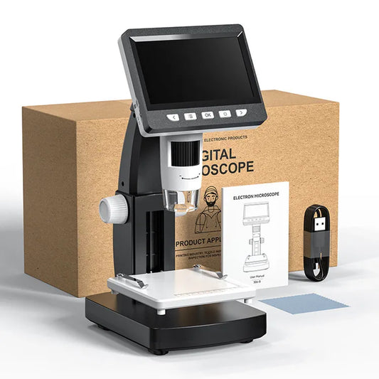 4.3-Inch 1000X Digital Microscope, Mobile Phone Maintenance, Clock, Biological Experimental Instrument Peaceful Pleasures Health and Wellness 1600X