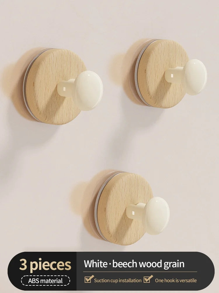 No-Drill Suction Cup Wall Hooks | Bathroom & Kitchen (1–3 Hooks)
