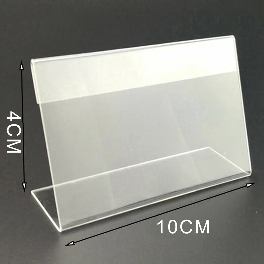 Mini Acrylic Sign Display Holder Name Card Tag Label Stand Bracket
