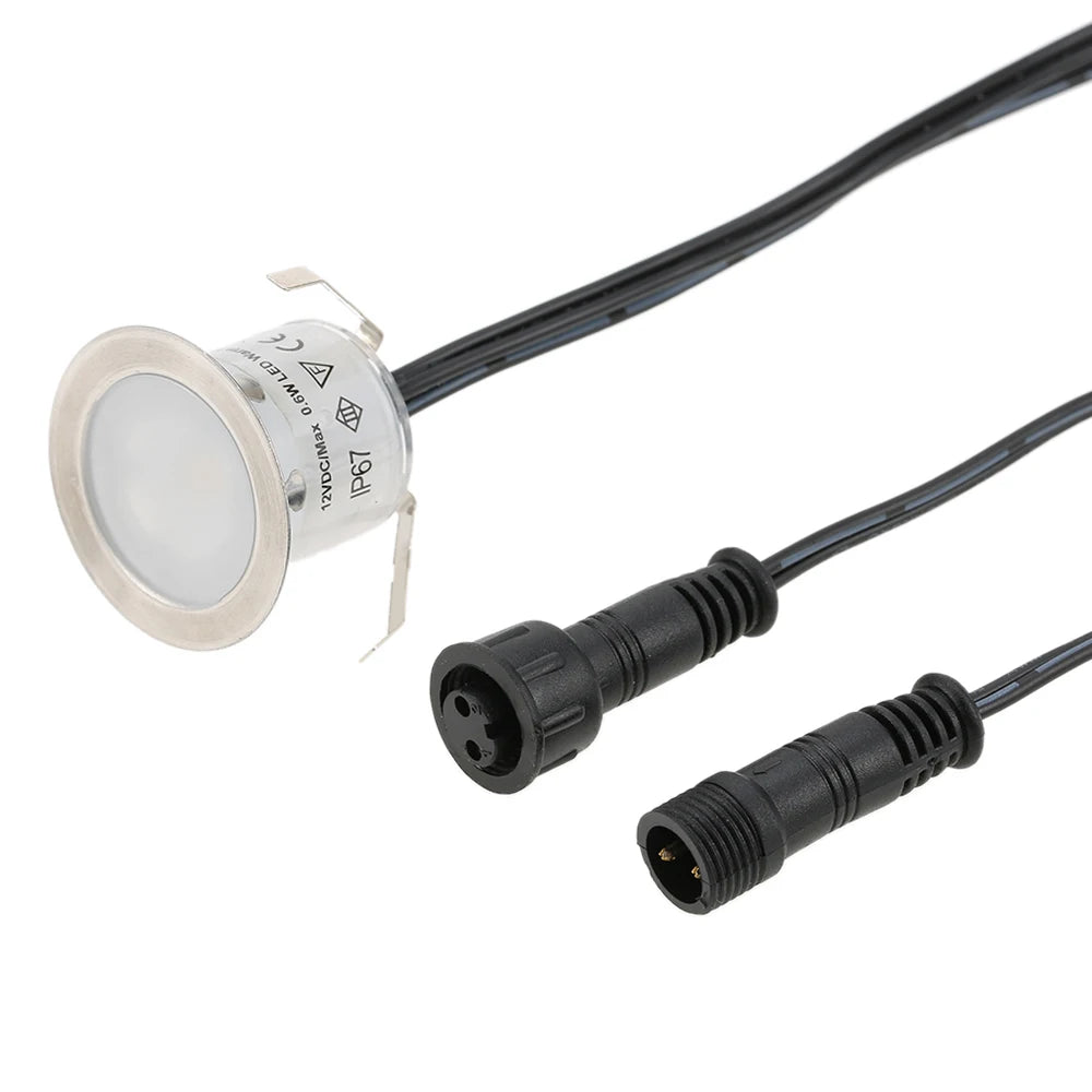 16PCS 0.6W High Bright Recessed LED Deck Light Water Resistance IP67 In Ground Outdoor Landscape LED Lighting Peaceful Pleasures Health and Wellness