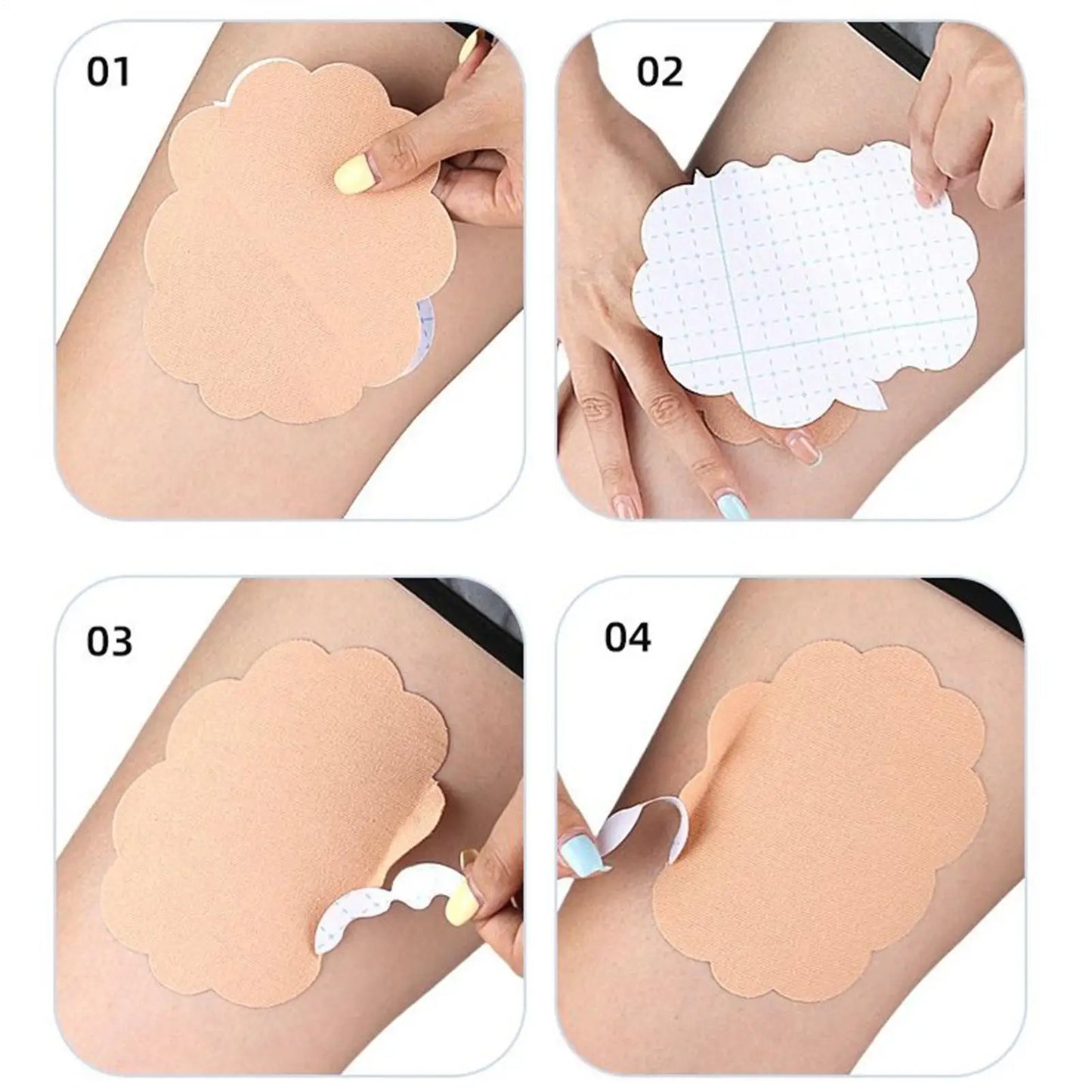 Invisible Anti-Chafe Thigh Patches | 10pc Disposable Body Tape