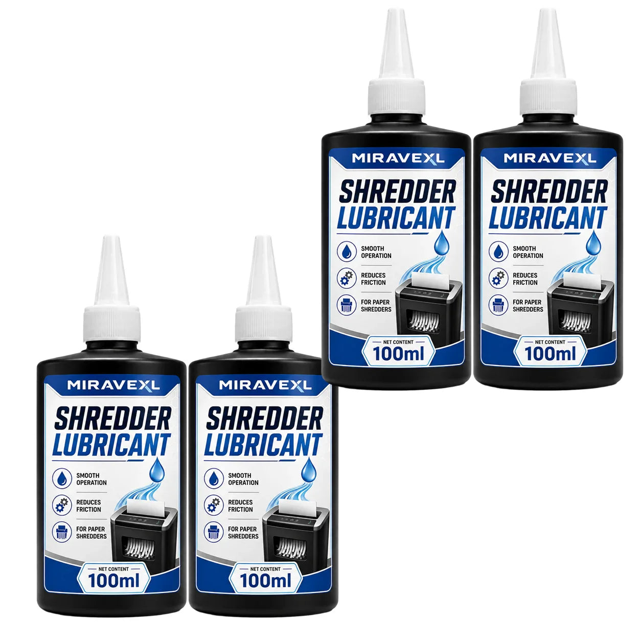 MIRAVEXL Paper Shredder Lubricant Oil – Anti-Jam 100ml