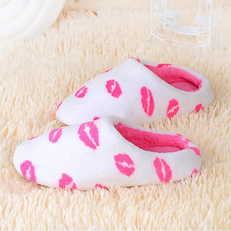 Women's Winter Plush Fur Slippers – Non-Slip Indoor Home Slides