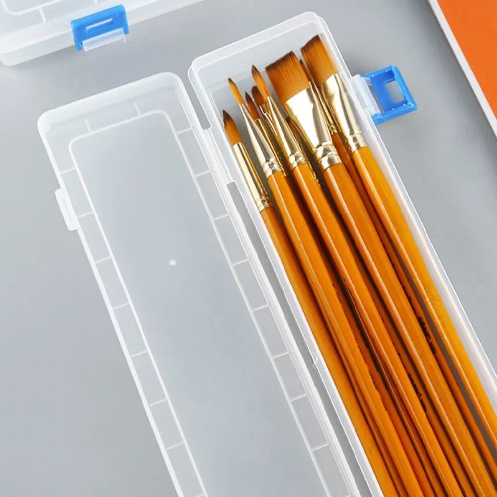 Plastic Art Brush & Pencil Storage Case | Drawing Organizer
