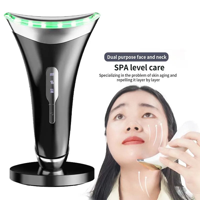 Skin Firming Face Lift V Face Anti-Wrinkle Neck Face Beauty Device 3 Colors Led Photon Ems Neck Beauty Device Facial Beauty Tool Peaceful Pleasures Health and Wellness