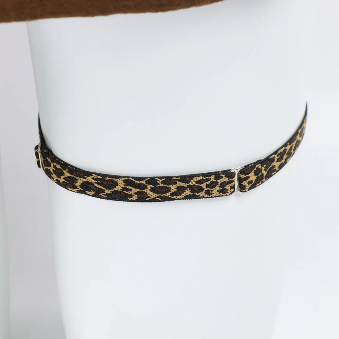 UYEE Leopard Print Choker Necklace Adjustable Velvet Collar Gothic