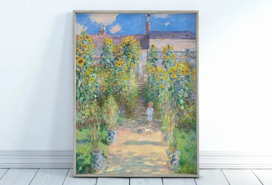 Modern Abstract Landscape Wall Art Famous Monet Canvas Painting Nordic Poster Print Picture for Living Room Home Decorative Gift Peaceful Pleasures Health and Wellness 25 40X50cm Unframed