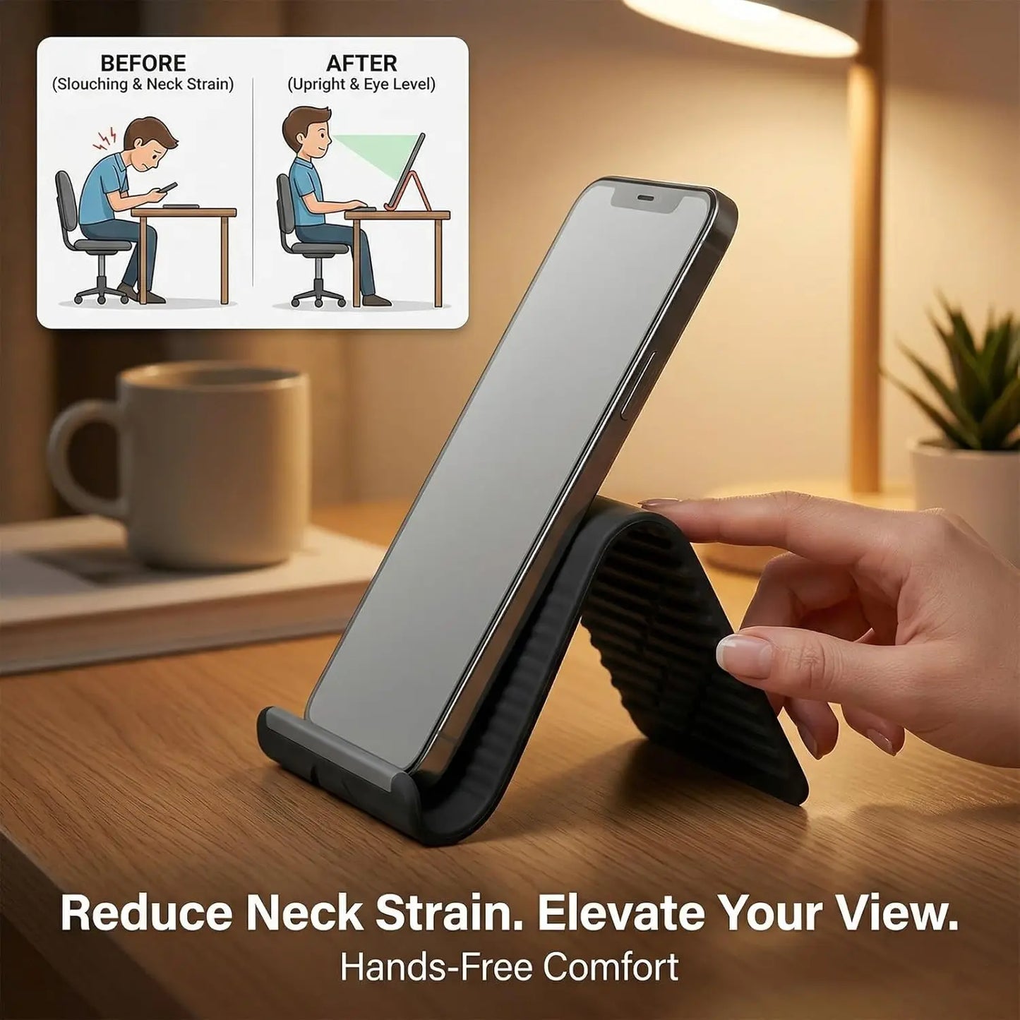 Flexible Foldable Silicone Phone Holder Portable Adjustable