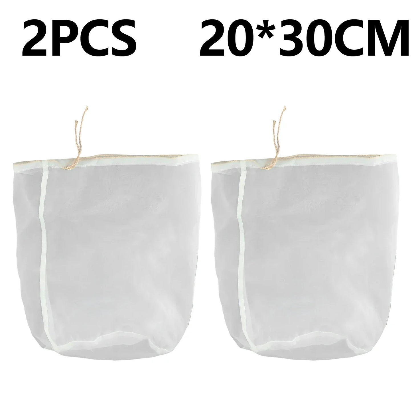 Fine Mesh Homebrew Straining Bags – Reusable Nylon 2 Pack