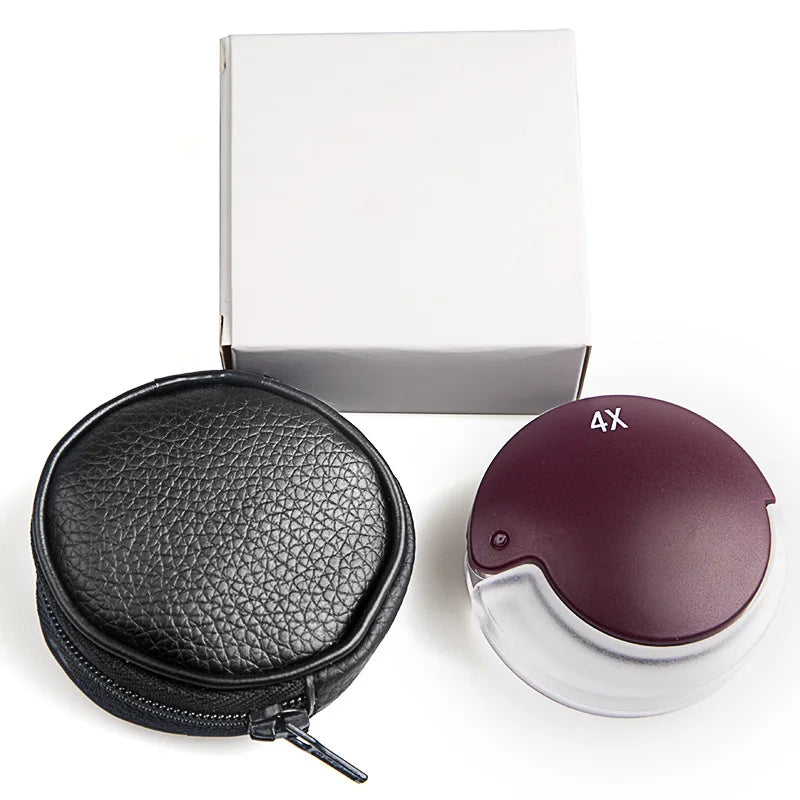 Loupe Portable Magnifier Handheld 35Mm 4X Circular Pocket Watch Foldable Magnifying Glass Foldable Portable Visual Aid Peaceful Pleasures Health and Wellness