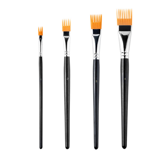 Professional 4-Pack Paintbrush Watercolor Oil Digital Painting Peaceful Pleasures Health and Wellness 4pcs