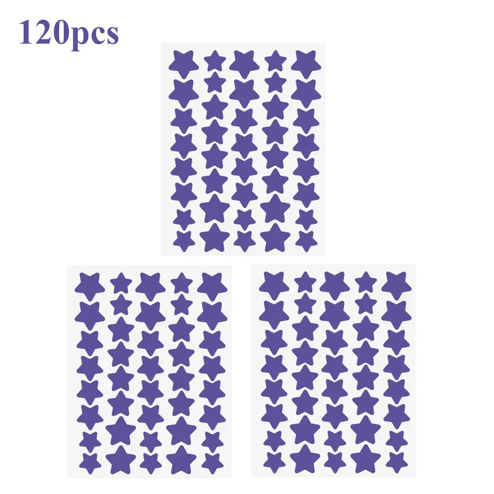 Star-Shaped Colorful Pimple Patches – Invisible Acne Cover 40–120pc
