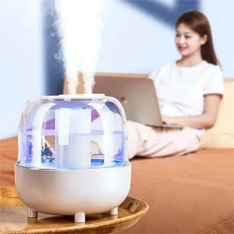 4l Large Capacity Spray Usb Humidifier Night Light Double Nozzle Water Can Add Essential Oil Diffuser Air Humificador Peaceful Pleasures Health and Wellness