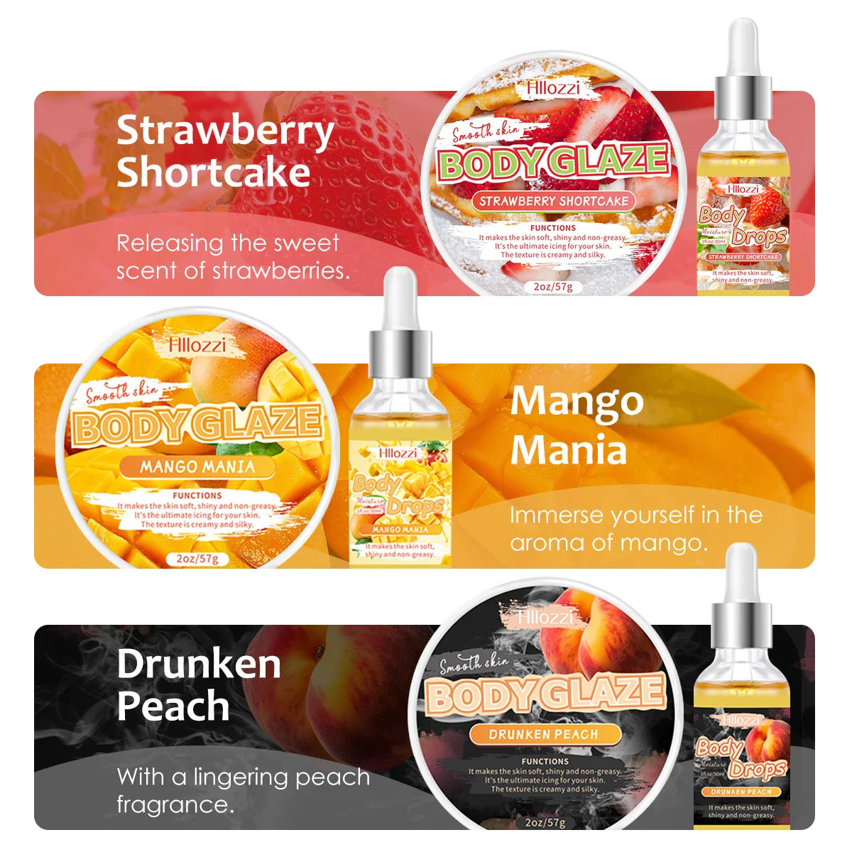 Body Glaze & Oil Combo – Non-Greasy Hydrating Body Lotion