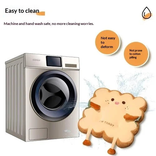 Toast Shaped Seat Cushion Memory Foam Office Chair Pad Orthopedic Comfort Floor Pillow for Home Classroom Tatami Window Seat Peaceful Pleasures Health and Wellness