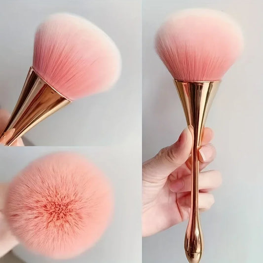 Rose Gold Fan Makeup Brush – Powder, Highlight & Blush Fan Makeup Brush Peaceful Pleasures Health and Wellness