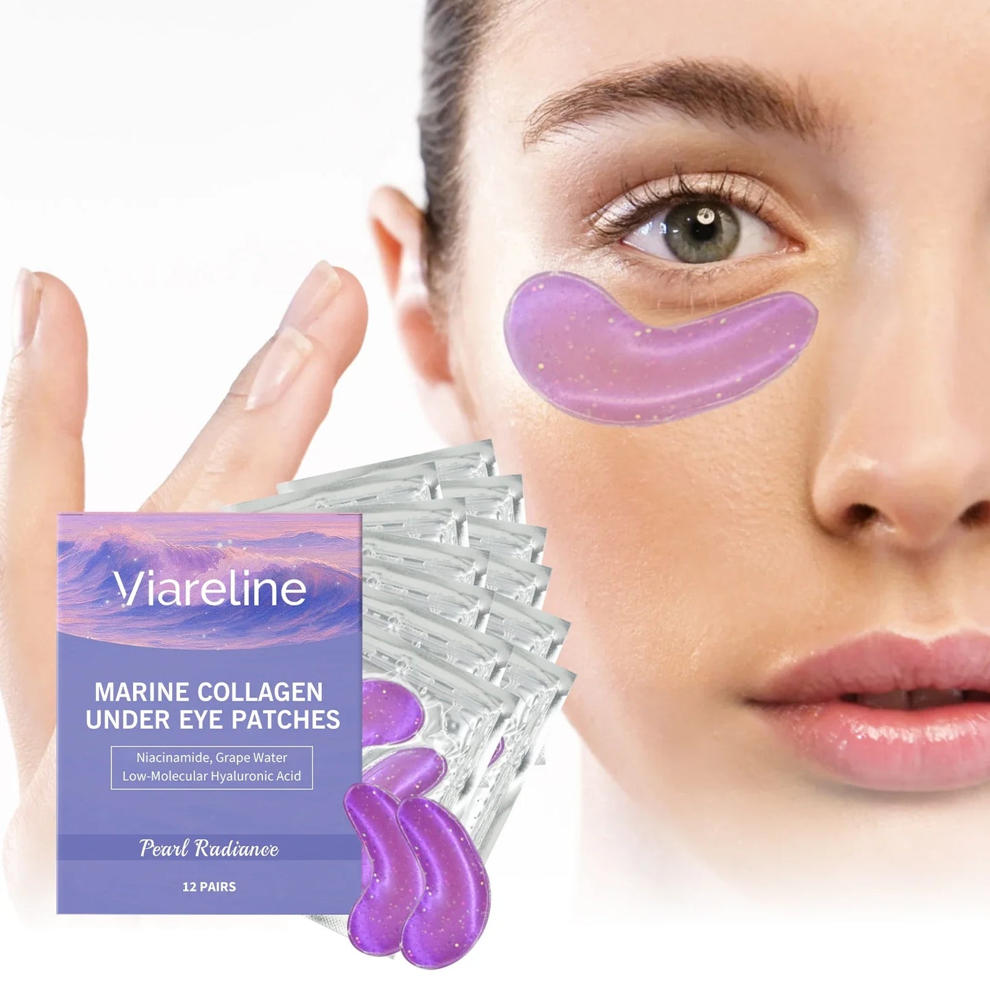 Viareline Collagen Eye Mask Patches 12 Pairs – Brightening