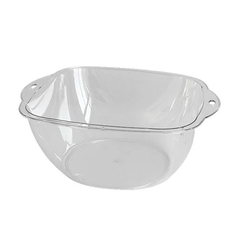 Washstand Transparent Thickened Washbasin Household Large Plastic Wash Basin Dormitory Student Washbasin Baby Foot Wash Basin Peaceful Pleasures Health and Wellness