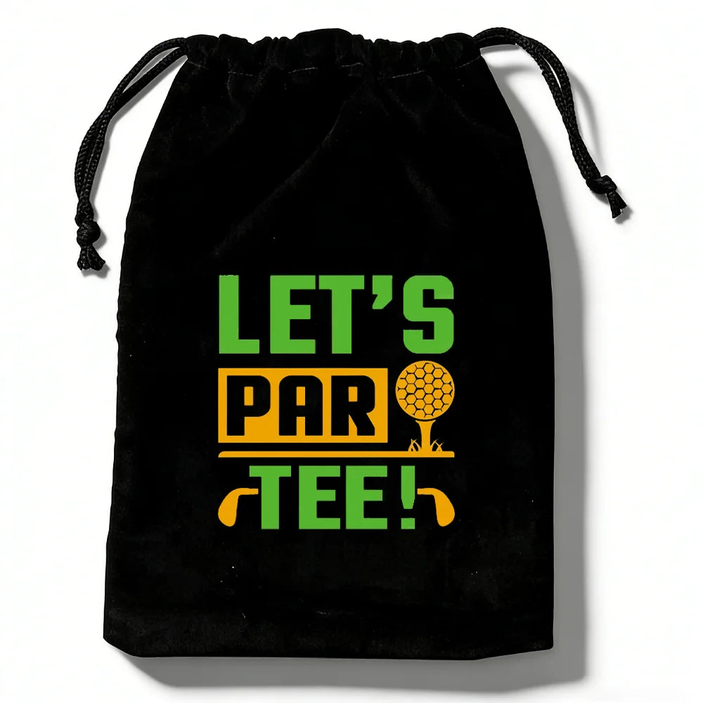 5-Pack Golf Velvet Drawstring Gift Bags 5x7" | Party Favors