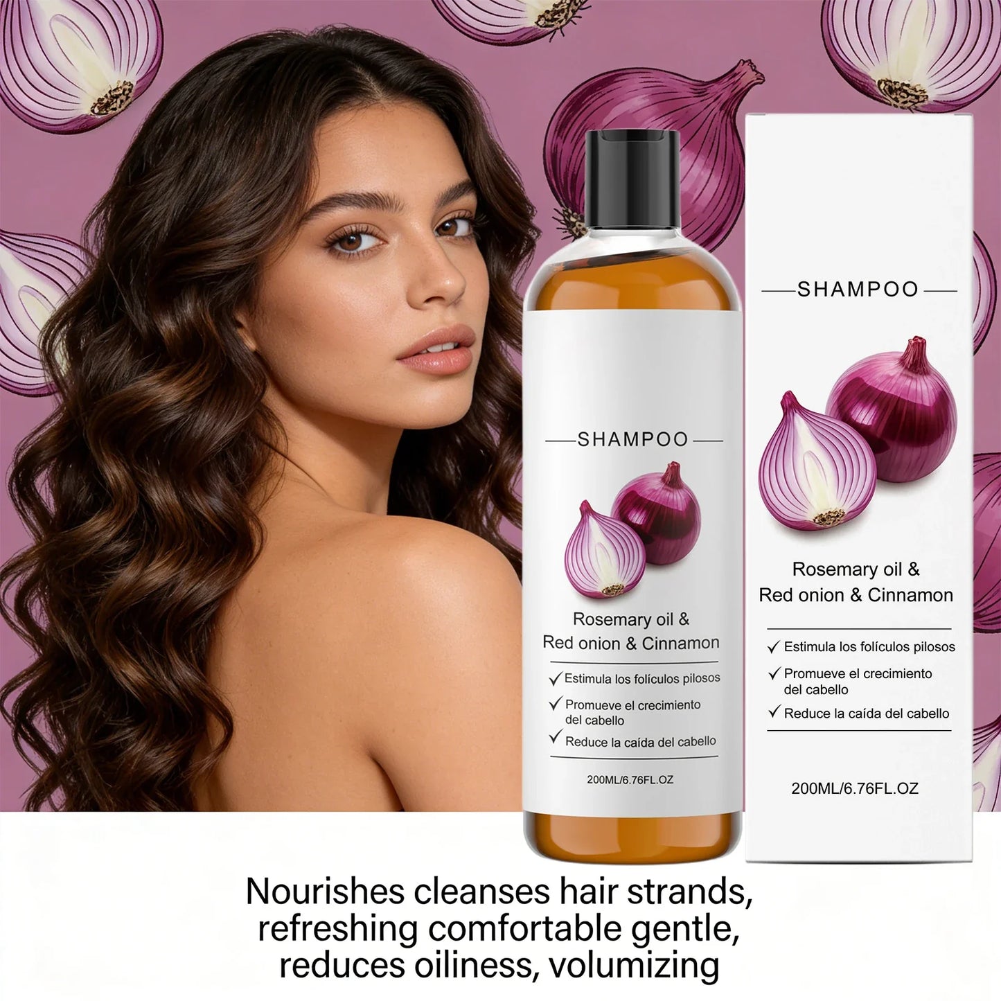 Rosemary & Red Onion Volumizing Shampoo – Oil Control, 200ml
