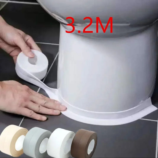 Waterproof Self-Adhesive Caulk Sealing Tape 320cm PVC Strip Caulk Sealing Tape Peaceful Pleasures Health and Wellness