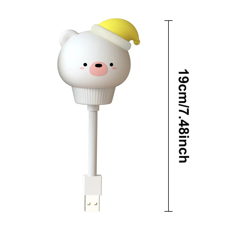 USB Night Light LED Cute Cartoon Night Lamp Bear Chick Kitten Remote Control for Baby Kid Bedroom Decoration Bedside Lamp Peaceful Pleasures Health and Wellness USB Model Piggy