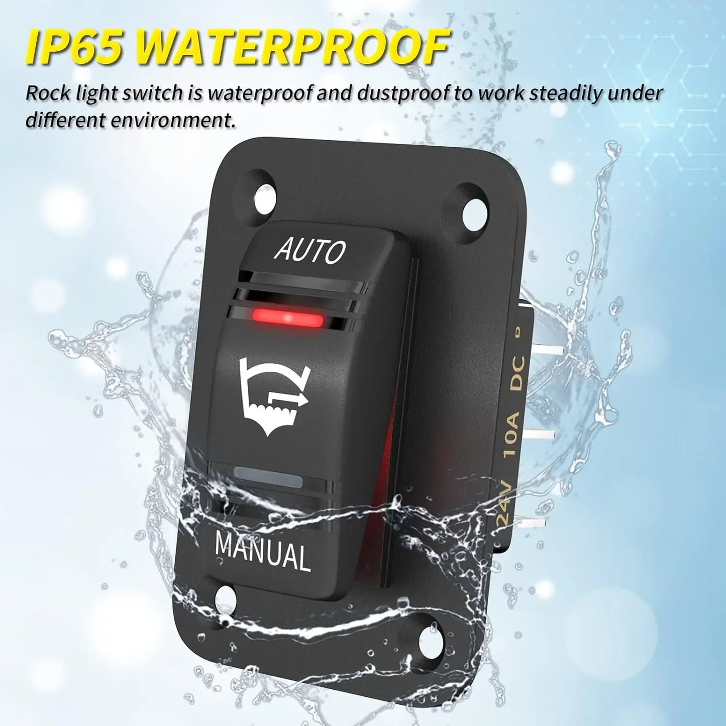 3-Way Bilge Pump Rocker Switch – Waterproof 12V/24V with LED Peaceful Pleasures Health and Wellness