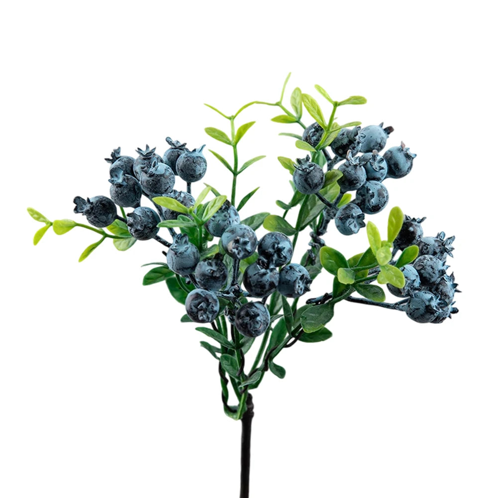 1X Artificial Pomegranate Long Branch Vibrant Berry Flowers Weddings