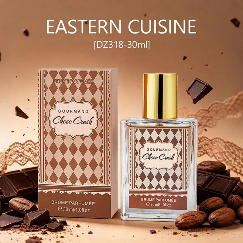 Women Eau De Toilette 30ml With Fruit Floral Gourmand Note Long-lasting Light Scent Daily Casual Perfume Fresh Elegant Fragrance Peaceful Pleasures Health and Wellness Choco Crush 30ml