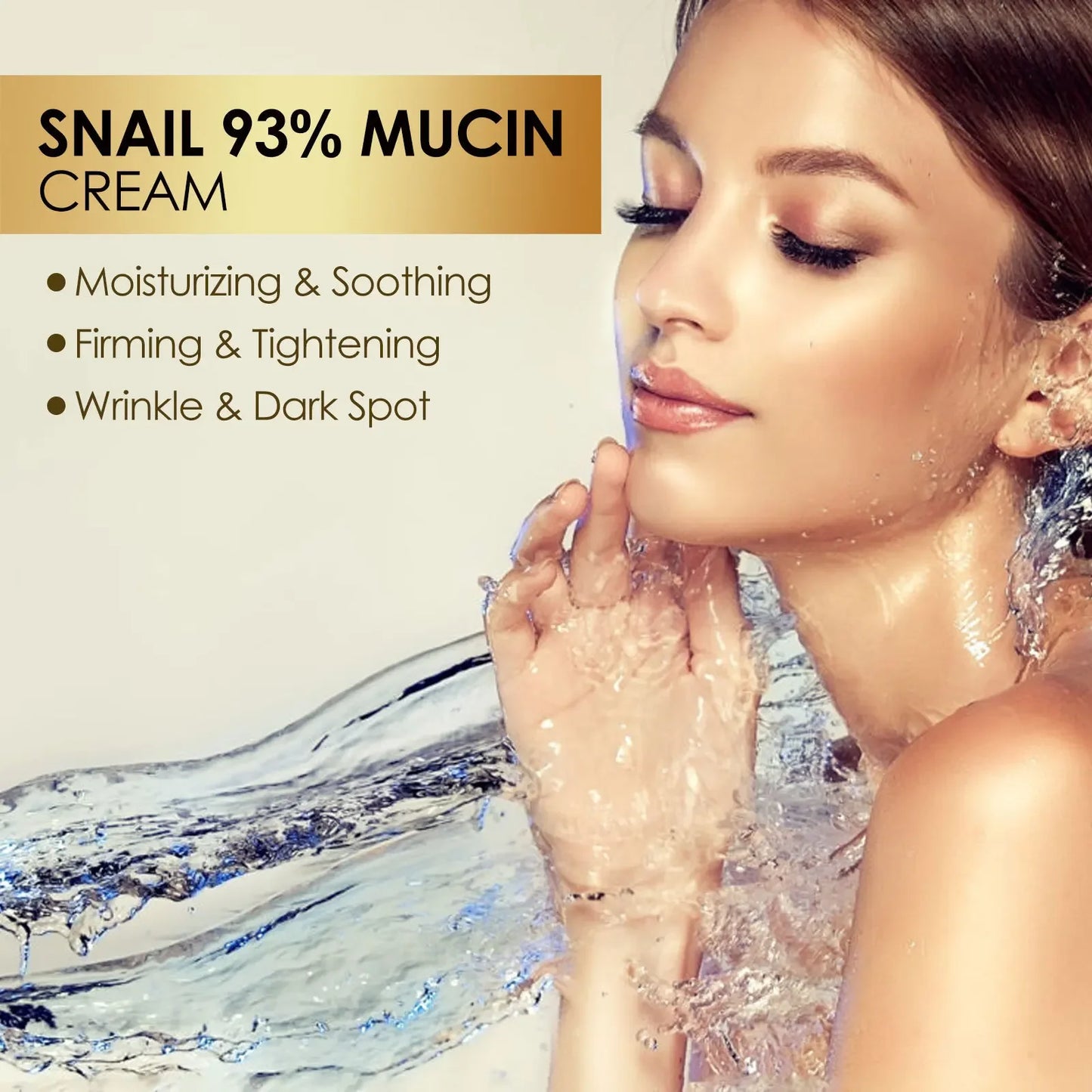 Snail Mucin Cream Anti Aging Lifting Fade Fine Line Repair Smoothing Pores Hydrating Moisturizing Skin Care Collagen Face Cream Peaceful Pleasures Health and Wellness
