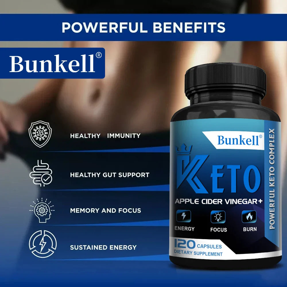 Bunkell KETO+ACV Capsules – BHB Ketones & Apple Cider Vinegar