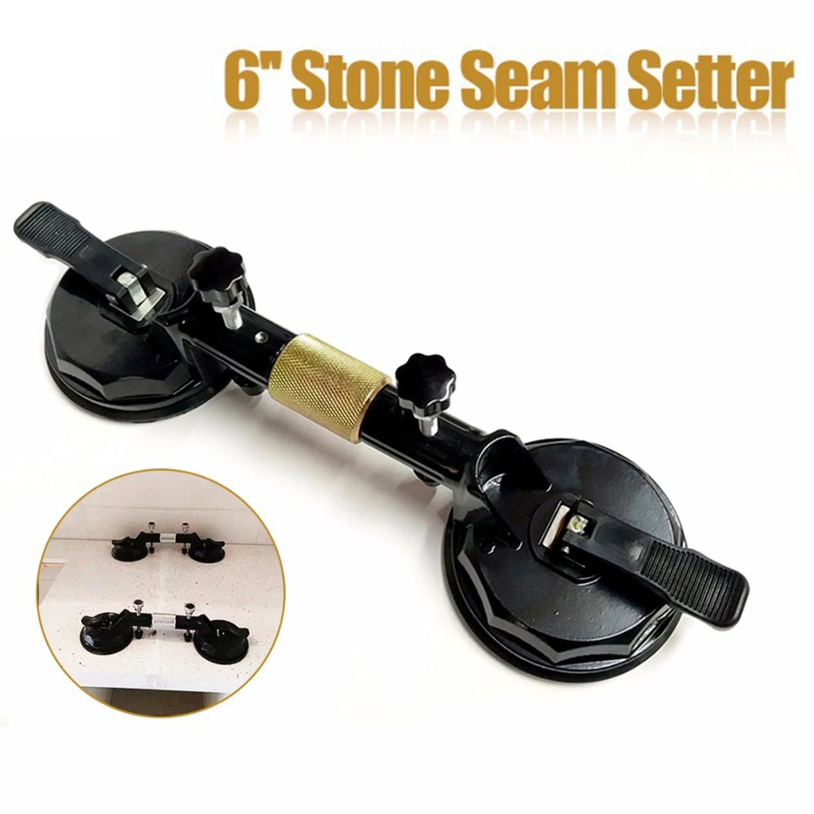 Adjustable Suction Cup Stone Seam Setter Durable And Sturdy Aluminum Alloy And Rubber Designed To Pull Two Flat Surfaces Or Peaceful Pleasures Health and Wellness
