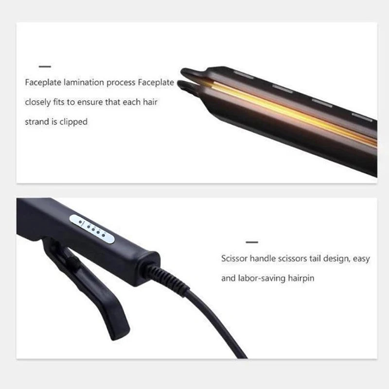 Four-temperature adjustable ceramic tourmaline ion flat iron wide panel professional styling tool for hair straighteners Peaceful Pleasures Health and Wellness