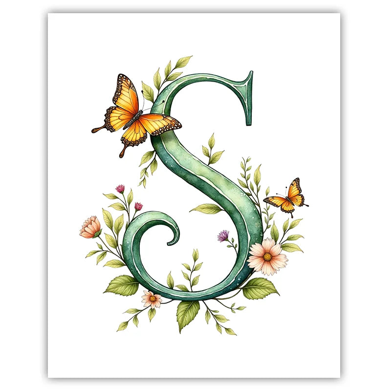 Custom Name Nursery Canvas Wall Art – Animals & Wildflowers Personalized Canvas Print Peaceful Pleasures Health and Wellness