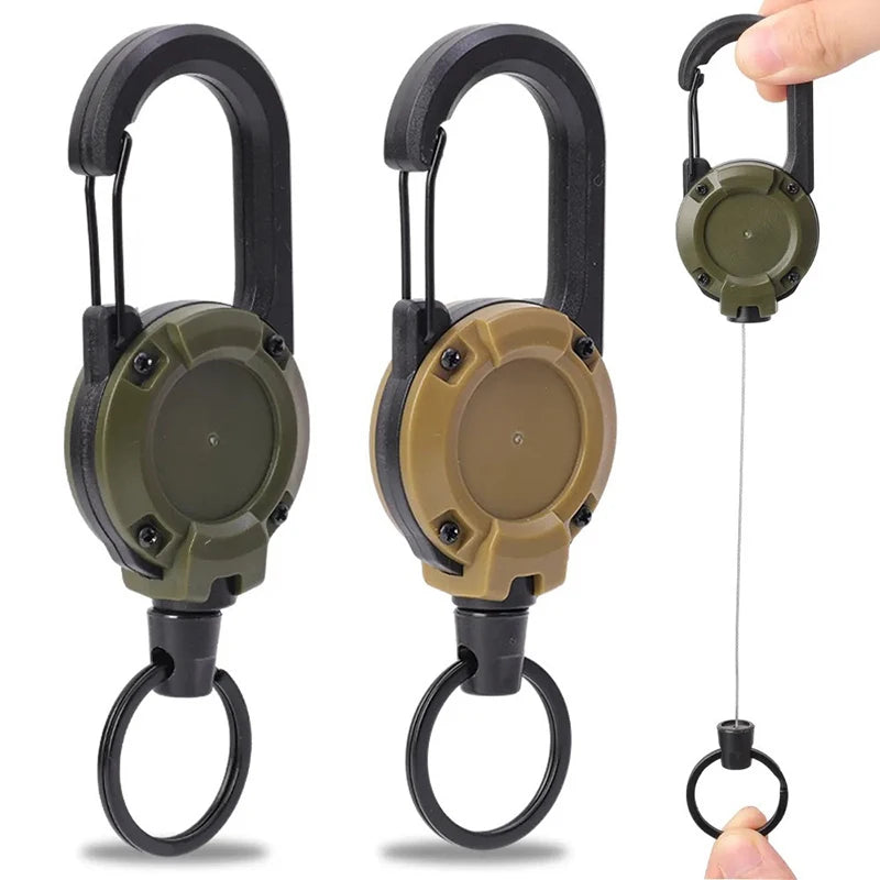 Retractable Tactical Keychain Clip | Anti-Loss Wire Rope