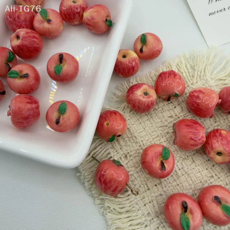 5-Pack 3D Resin Fruit Charms for DIY Jewelry Bracelets