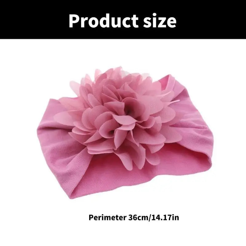 Baby Girl Floral Headband | Soft Nylon Elastic Hair Wrap 0–3Y