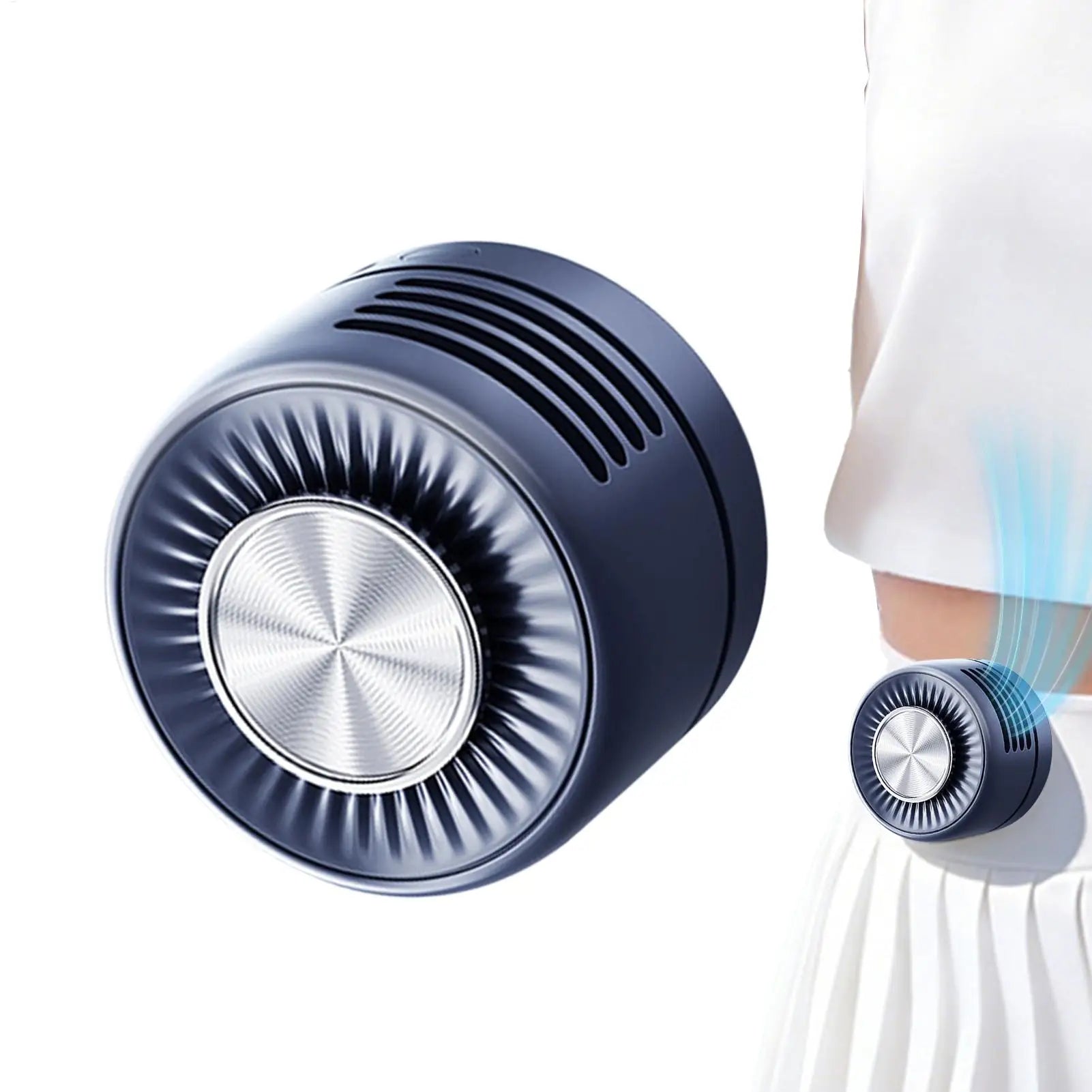 3-Speed Rechargeable Clip On Fan 360 Degree Adjustable Portable Waist Fan For Camping Hiking Travel Beach Office Desk Peaceful Pleasures Health and Wellness