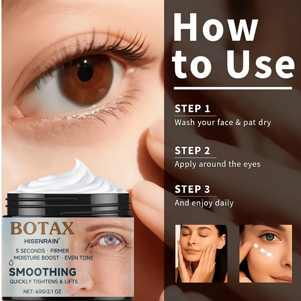 HISENRAIN Botax Eye Cream Moisturizing & Hydrating Anti-Aging Treatment, Reduce Dark Circles Wrinkles Puffy Eyes. Peaceful Pleasures Health and Wellness
