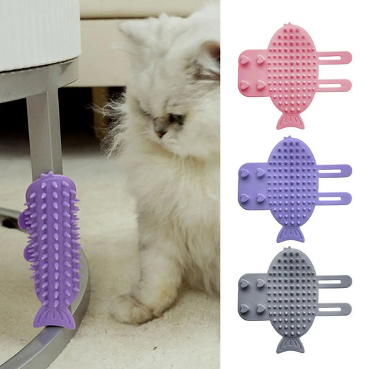 Self-Grooming Cat Brush – Soft Massage Scratcher for Furniture Cat Grooming Brush Peaceful Pleasures Health and Wellness