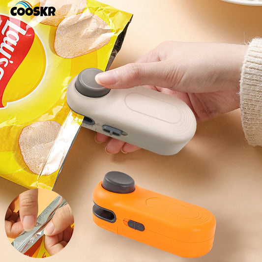 Mini Heat Sealer Plastic Bags Heat Sealing Machine Food Storage Packaging Bag Sealer Portable Handheld Plastic Bag Heat Sealer Peaceful Pleasures Health and Wellness