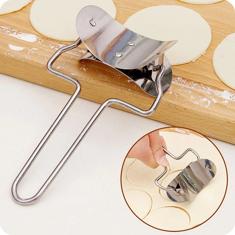 Practical Kitchen Household Circular Cutting Pressed Dumpling Skin Dumpling Skin Cutting Tool Stainless Steel Mold Cooking Tools Peaceful Pleasures Health and Wellness