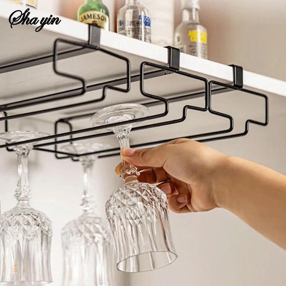 Hanging Wine Glass Rack | No-Drill Stemware Holder