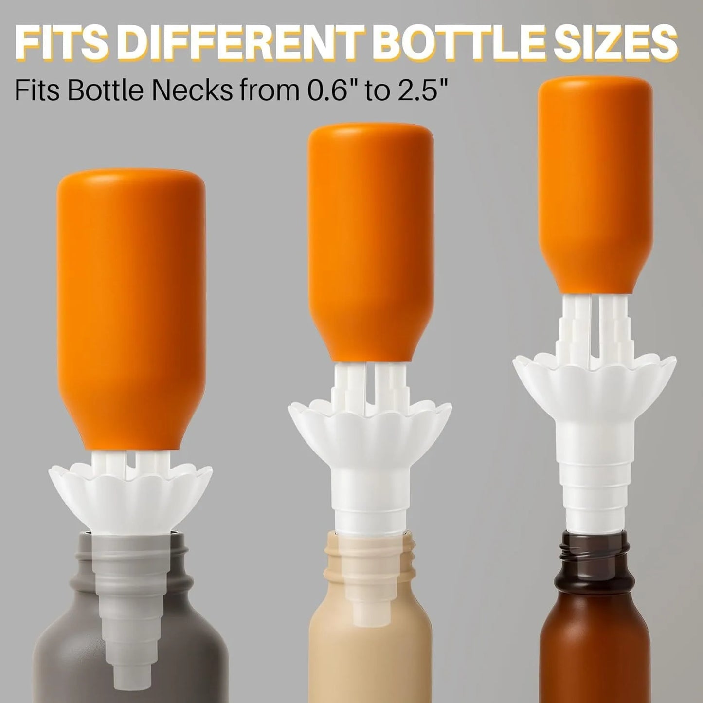 Universal Bottle Emptying Kit - Reusable Liquid Transfer Connector with No Waste Funnel Adapter, Compatible with Soap, Shampoo Peaceful Pleasures Health and Wellness
