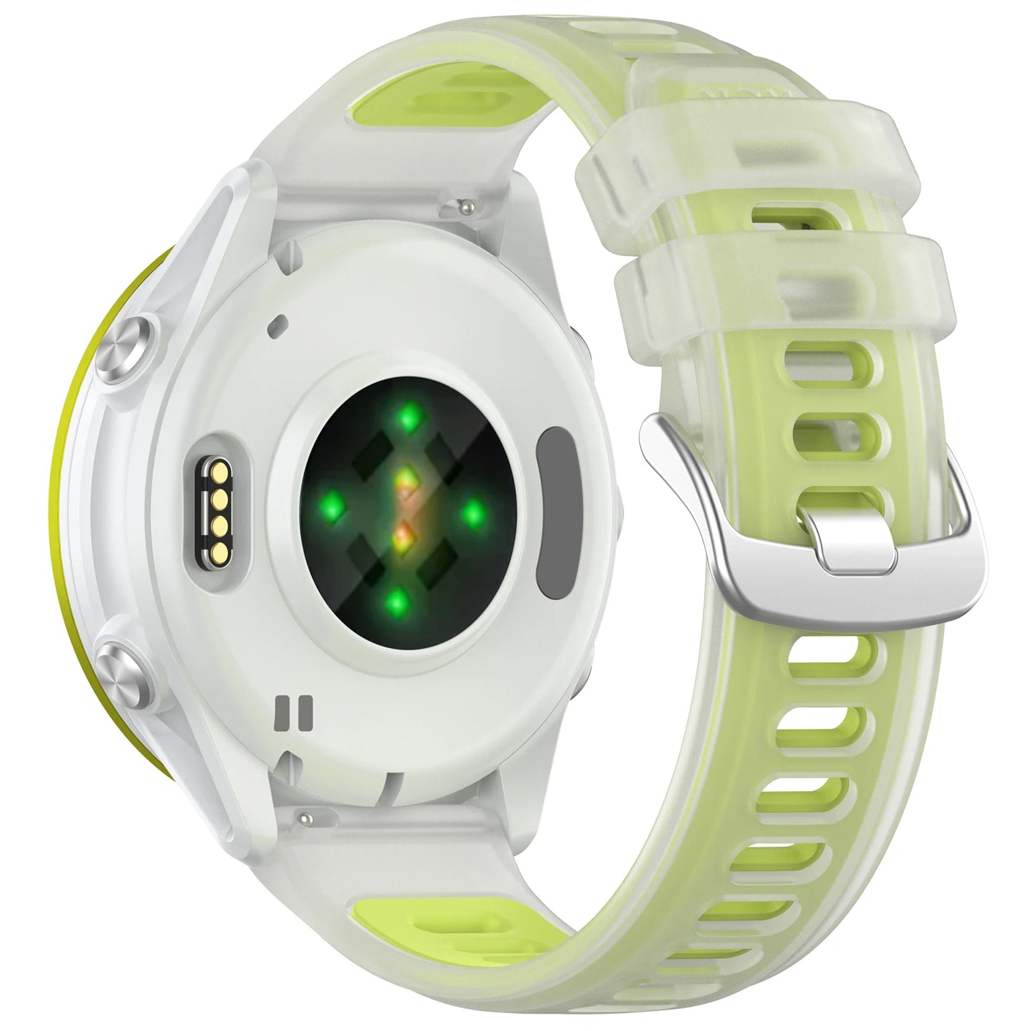 Two-Tone Silicone Strap for Garmin – 20mm & 22mm Quick Release Peaceful Pleasures Health and Wellness green 20mm